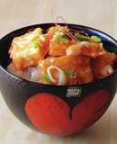 朝食☆エビチリ風厚揚げ丼☆塾ご飯☆昼ご飯