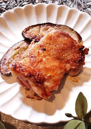 鶏もも肉とナスのステーキ-レシピのメイン写真