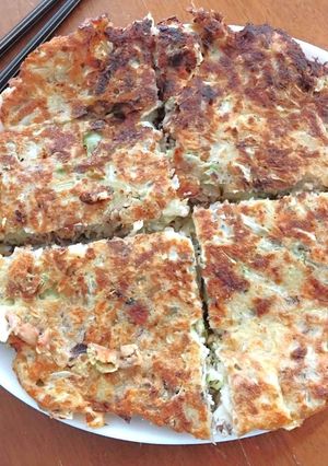 オートミールと鯖缶のお好み焼-レシピのメイン写真
