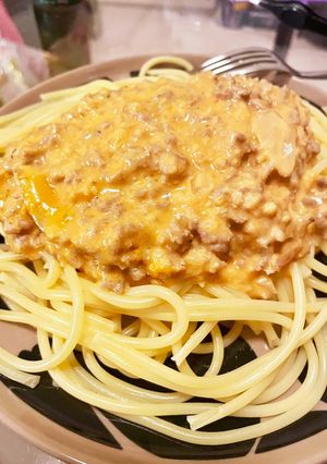 簡単なヨーロッパ生まれ生クリームパスタ-レシピのメイン写真