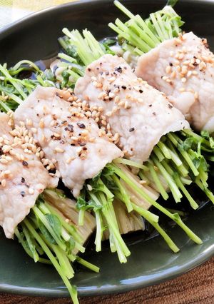 【主菜・副菜】豚肉巻きのレンジ蒸し-レシピのメイン写真