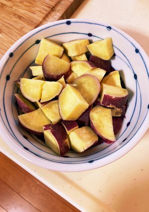 さつまいもと小松菜の味噌汁-レシピのメイン写真