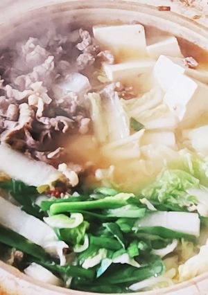 鍋☆炙り牛肉鍋☆白菜大量消費☆鍋つゆ不要-レシピのメイン写真