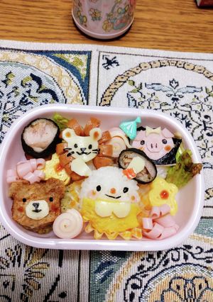 可愛いどうぶつたち弁当♪-レシピのメイン写真
