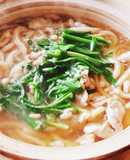 うどん☆ピリ辛スタミナ豚肉うどん☆鍋