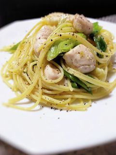 長ネギとササミの柚子胡椒パスタ-レシピのメイン写真