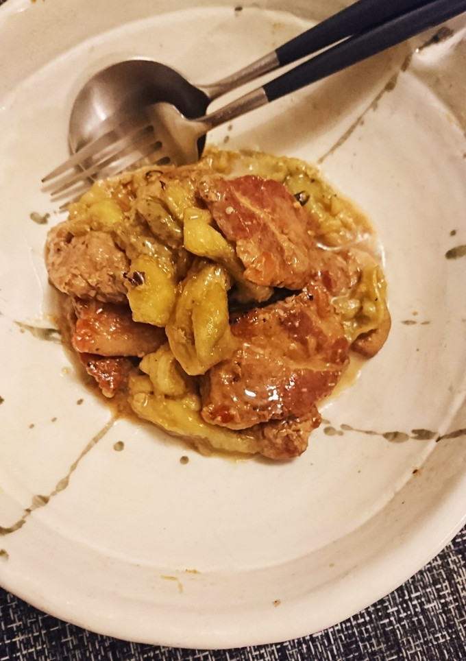 焼き茄子と豚肉の味噌炒め和え-レシピのメイン写真