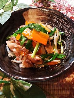 ニラ豚炒め-レシピのメイン写真