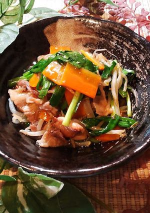 ニラ豚炒め-レシピのメイン写真