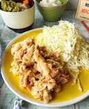 薄切り豚ロースにんにく甘酒味噌焼き