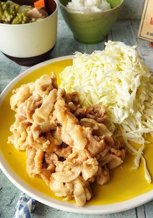 薄切り豚ロースにんにく甘酒味噌焼き-レシピのメイン写真