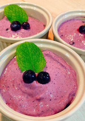 ブルーベリークリームチーズ豆腐ムース-レシピのメイン写真
