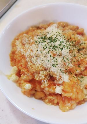 ロールキャベツのトマトスープで雑炊-レシピのメイン写真