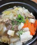 プルコギビーフで肉豆腐 すき焼き風