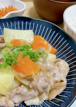 じゃがいもと豚こまの味噌バター煮-レシピのメイン写真