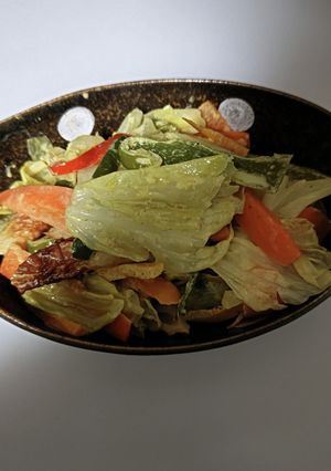 竹輪とキャベツのカレーマヨ炒め-レシピのメイン写真