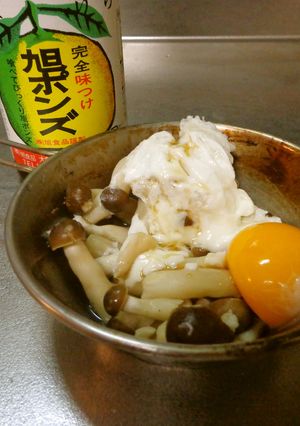 最速のキノコの卵とじポン酢-レシピのメイン写真