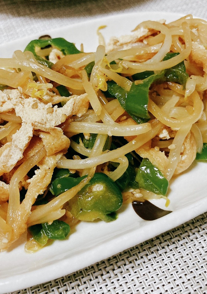 楽々簡単！油揚げと野菜の焼肉のタレ炒め-レシピのメイン写真
