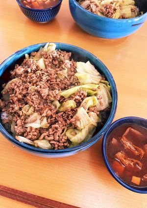 キャベツ★大量消費★豚ミンチの中華丼-レシピのメイン写真