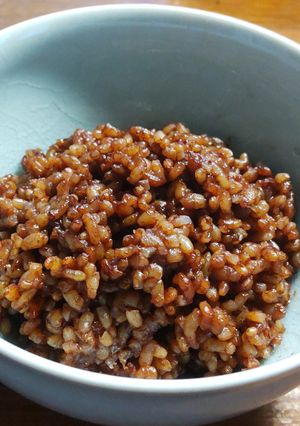 SDGs濃厚小豆の煮汁の酵素玄米ご飯-レシピのメイン写真