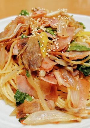 生姜醤油のベーコンサラダパスタ-レシピのメイン写真
