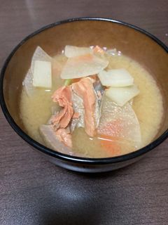 鮭の味噌汁-レシピのメイン写真