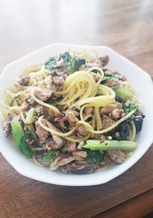 超簡単！鯖缶とレタスのパスタ-レシピのメイン写真