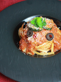 腸活! ズッキーニのもち麦パスタ-レシピのメイン写真