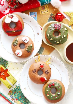 HMで簡単＆時短☆クリスマス焼きドーナツ-レシピのメイン写真