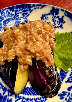 【ひき肉BACEアレンジ❶揚げなすの肉みそ】-レシピのメイン写真