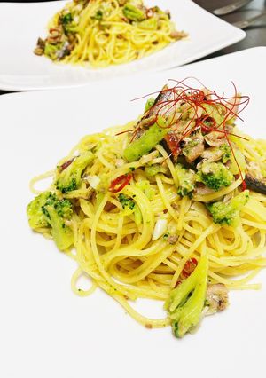 オイルサーディンとブロッコリーのパスタ-レシピのメイン写真