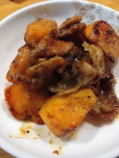 柿と豚肉のカレー炒め-レシピのメイン写真