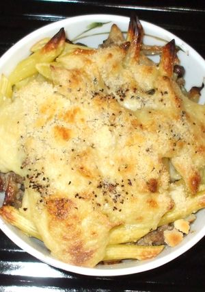 ひき肉のグラタン♪ペンネ豆乳で簡単-レシピのメイン写真