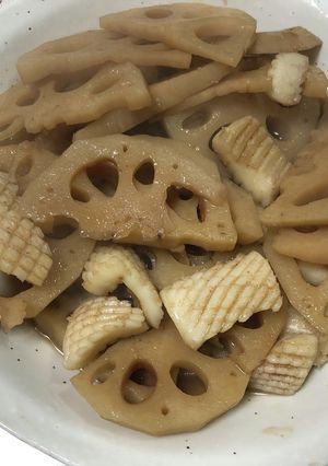 イカと蓮根の煮物-レシピのメイン写真