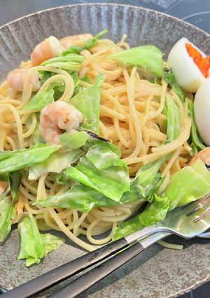 エビとキャベツのチーズソースパスタ 覚書-レシピのメイン写真