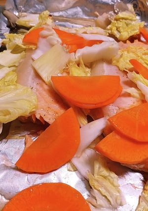 男飯・鮭のホイル焼き-レシピのメイン写真