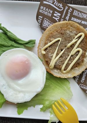 レンチンで！リメイクてりたまバーガー！-レシピのメイン写真