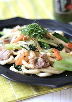大葉香る焼きうどん-レシピのメイン写真