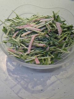 水菜&ハムの簡単サラダ-レシピのメイン写真