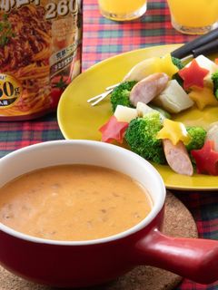 ミートチーズフォンデュ-レシピのメイン写真