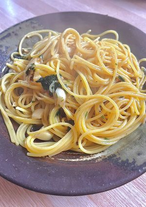 ニンニクとと紫蘇とシラスの和風パスタ♬.-レシピのメイン写真