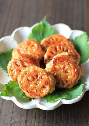 シャキシャキ食感！れんこんハンバーグ-レシピのメイン写真