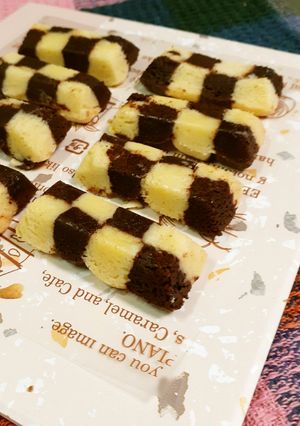 板チョコ2枚で♡しっとり市松模様クッキー-レシピのメイン写真