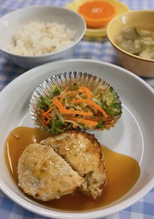 れんこん入りハンバーグ-レシピのメイン写真