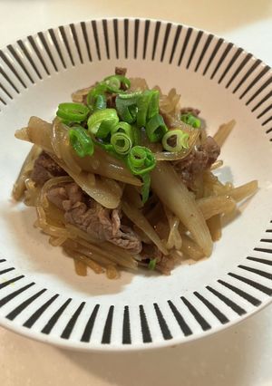 ごぼうと牛肉の炒め物-レシピのメイン写真
