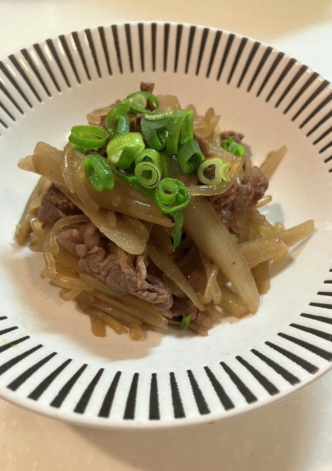 ごぼうと牛肉の炒め物-レシピのメイン写真