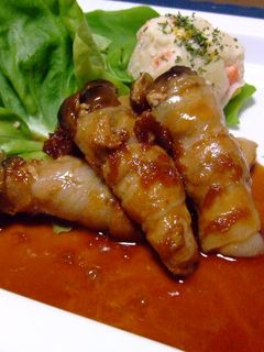 豚バラ肉で巻いて巻いて☆しょうが焼き-レシピのメイン写真
