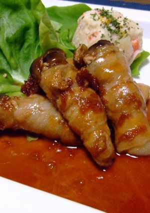 豚バラ肉で巻いて巻いて☆しょうが焼き-レシピのメイン写真