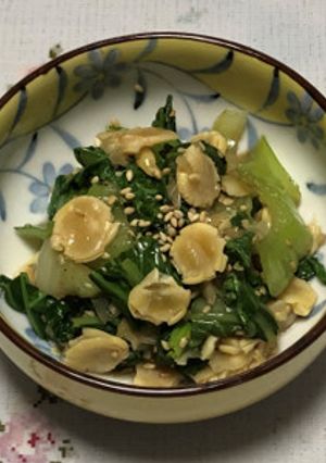 【減塩】打ち豆とチンゲン菜のナムル-レシピのメイン写真