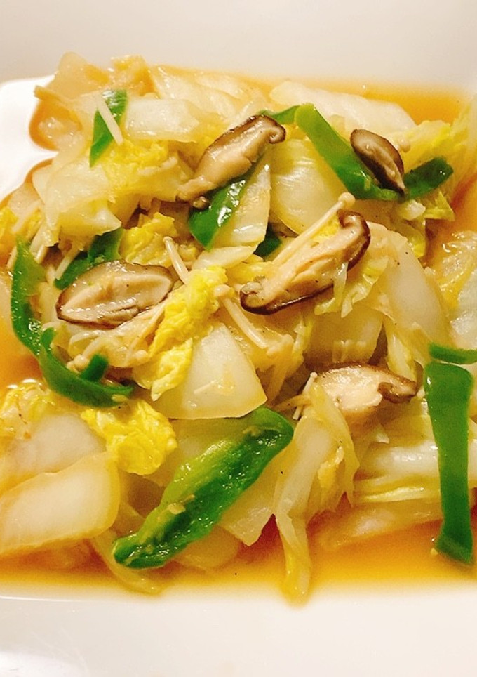 生姜とにんにく香る〜白菜のくたくた炒め煮-レシピのメイン写真